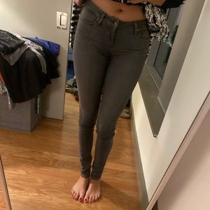 Paige Ultra Leggy XX Long Grey Skinny Jeans